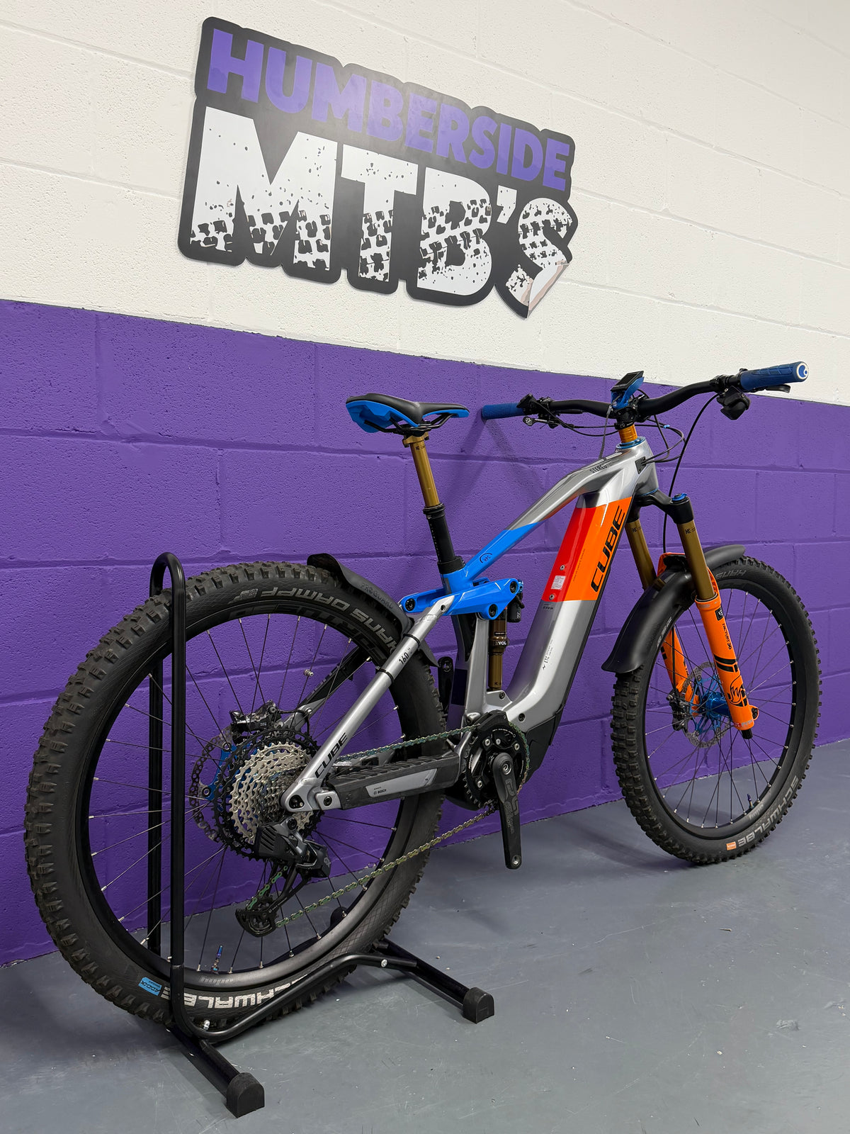 Small / 2021 Cube Stereo Hybrid 140 Action Team Full Suspension Mountain Bike / EMTB / MTB