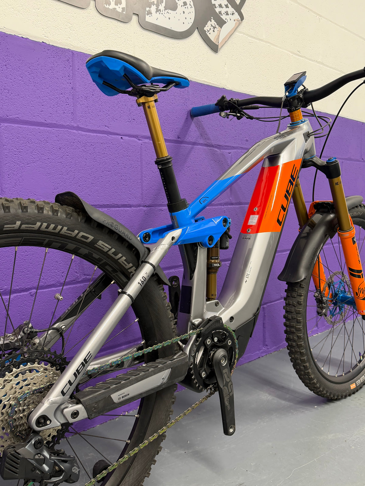 Small / 2021 Cube Stereo Hybrid 140 Action Team Full Suspension Mountain Bike / EMTB / MTB