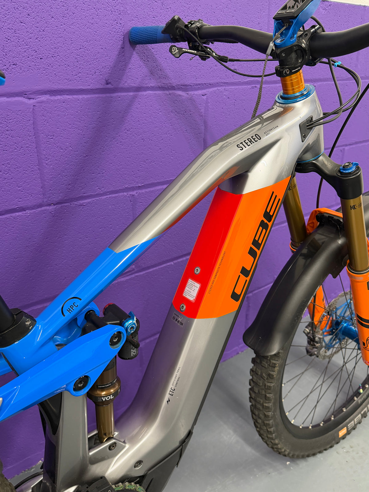 Small / 2021 Cube Stereo Hybrid 140 Action Team Full Suspension Mountain Bike / EMTB / MTB