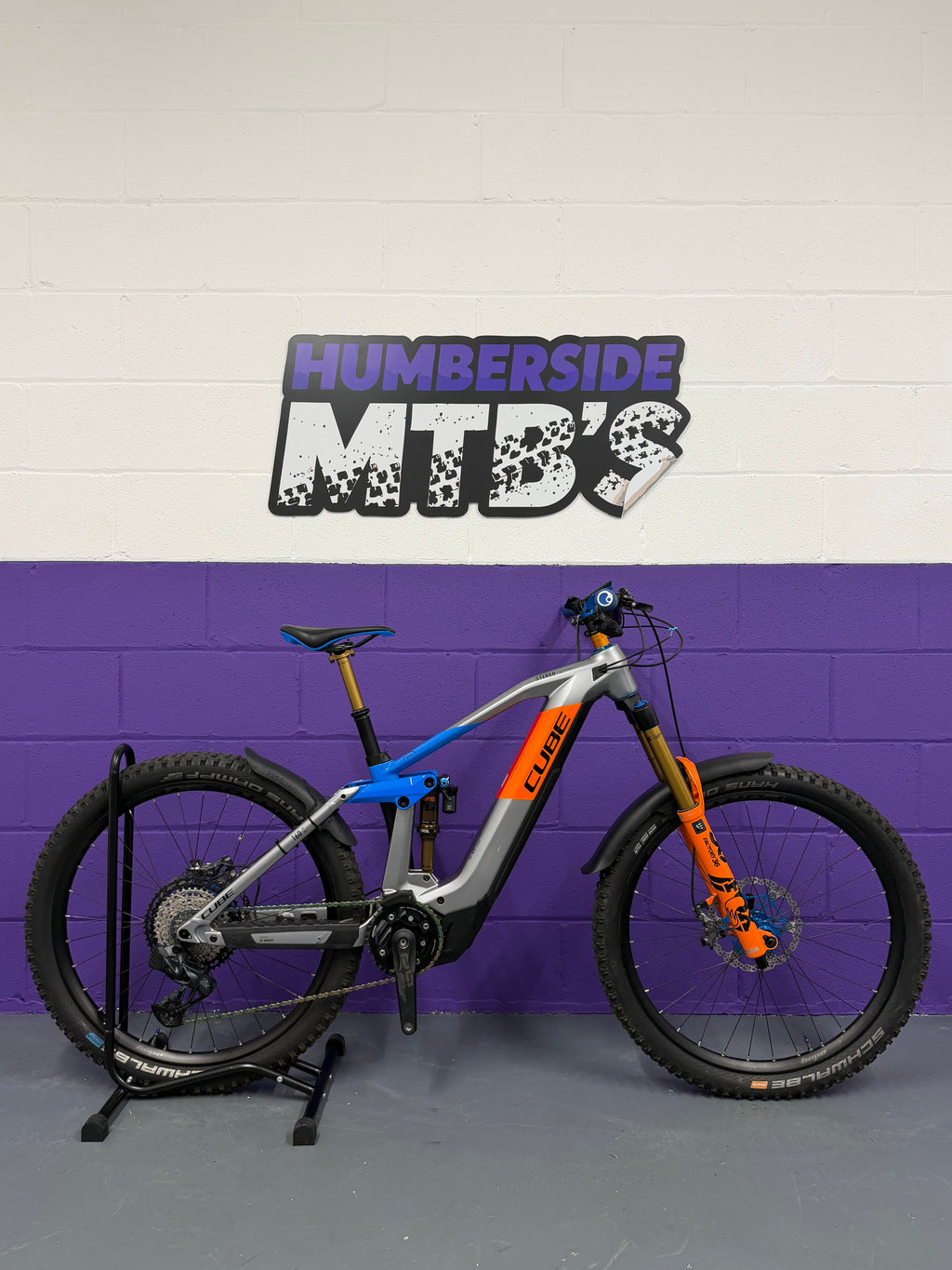 Small / 2021 Cube Stereo Hybrid 140 Action Team Full Suspension Mountain Bike / EMTB / MTB