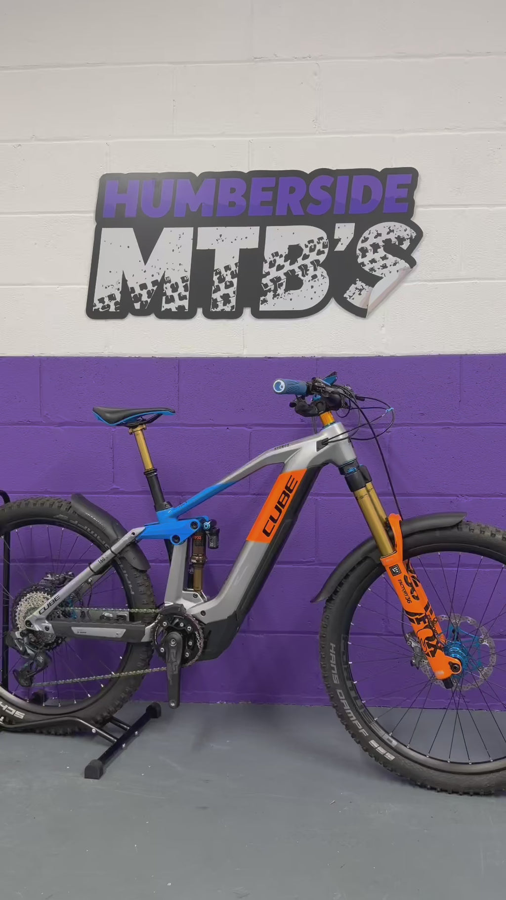 Small / 2021 Cube Stereo Hybrid 140 Action Team Full Suspension Mountain Bike / EMTB / MTB